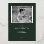 Foto Colorblock Folien Feiertagskarte (Rückseite)