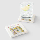 Foto Colorful Meured Holiday Gift Steinuntersetzer (Seitenansicht)