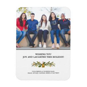 Foto Company Business Holiday Card Magnet