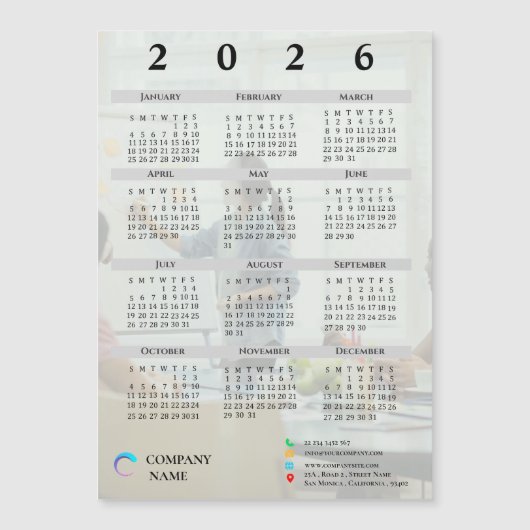 Foto Company Logo 2025 Kalender Corporate Gift Magnetkarte (Vorderseite)