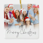 Foto Company QR Code Frohe Weihnachtsgeschenk Keramikornament (Vorderseite)