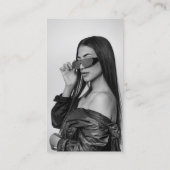 Foto Connect with US Social Media QR-Logo Visitenkarte (Rückseite)