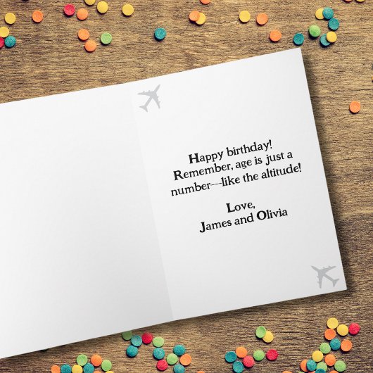 Foto, Coole Luftfahrt Geburtstag Karte
