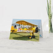 Foto, Cooler Luftfahrt-Pilot Geburtstag Karte (Vorderseite)
