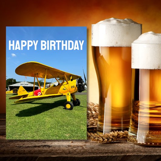 Foto, Cooler Luftfahrt Pilot Geburtstag Karte