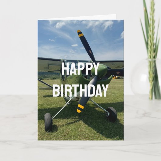 Foto, Cooler Luftfahrt Pilot Geburtstag Karte (Vorderseite)