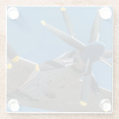 Foto, Cooler Spaß in der Luftfahrt Glasuntersetzer (Rückseite)