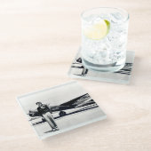 Foto, Cooler Spaß in der Luftfahrt Glasuntersetzer (Schrägansicht)