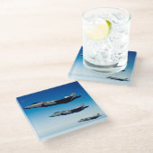 Foto, Cooler Spaß in der Luftfahrt Glasuntersetzer (Schrägansicht)