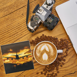 Foto, Cooler Spaß in der Luftfahrt Glasuntersetzer