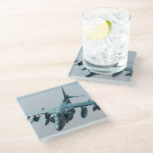 Foto, Cooler Spaß in der Luftfahrt Glasuntersetzer (Schrägansicht)