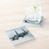 Foto, Cooler Spaß in der Luftfahrt Glasuntersetzer (Schrägansicht)