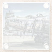 Foto, Cooler Spaß in der Luftfahrt Glasuntersetzer (Rückseite)