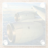 Foto, Cooler Spaß in der Luftfahrt Glasuntersetzer (Rückseite)