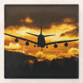 Foto, Cooler Spaß in der Luftfahrt Glasuntersetzer (Vorderseite)