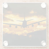 Foto, Cooler Spaß in der Luftfahrt Glasuntersetzer (Rückseite)