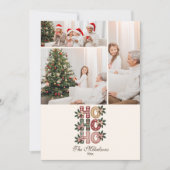Foto Coquette Gingham Ho Ho Ho Weihnachten (Vorderseite)