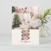 Foto Coquette Gingham Ho Ho Ho Weihnachten (Stehend Vorderseite)