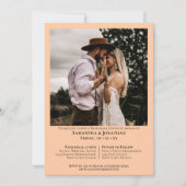 Foto Coral Peach Hochzeit Probe Dinner Einladung (Vorderseite)