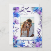 Foto Cornblumen und Lavendel Elegance Save The Date (Rückseite)