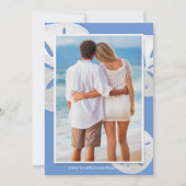 Foto Cornflower Blue Sand Dollars Tropical Einladung (Rückseite)