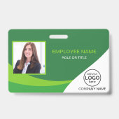 Foto Corporate Employee Barcode Green Ausweis (Vorderseite)