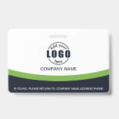 Foto Corporate Employee Name QR Code Grün Ausweis (Rückseite)