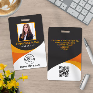 Foto Corporate Employee QR Code Orange Yellow Ausweis