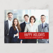 Foto Corporate Happy Holidays Postkarten (Vorderseite)
