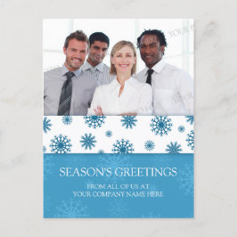 Foto Corporate Season's Greetings Postcards Blau Feiertagspostkarte