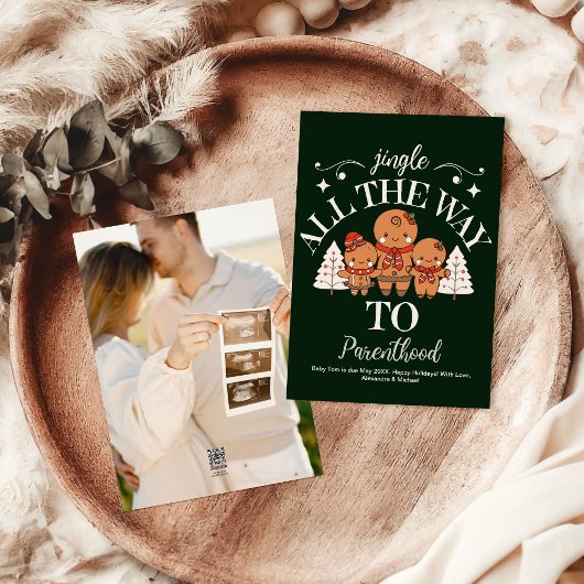 Foto Couple Christmas Pregnancy Ankündigung