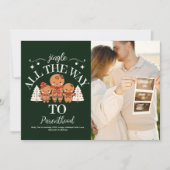 Foto Couple Christmas Pregnancy Ankündigung (Vorderseite)