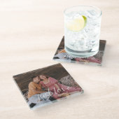 Foto Couple Just Liebe Script Glasuntersetzer (Schrägansicht)