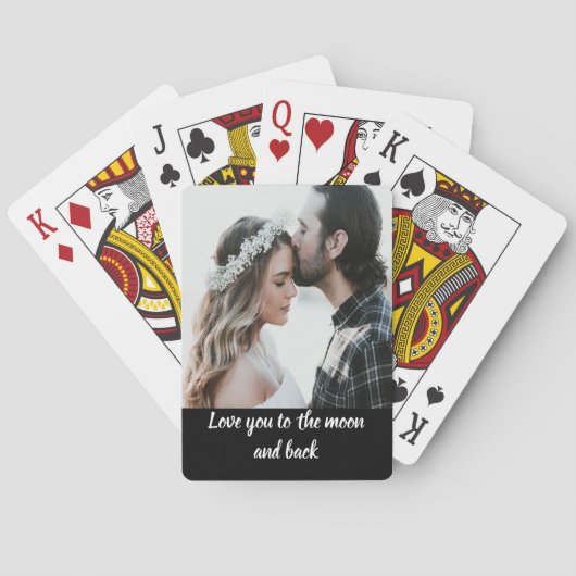 Foto Couple Liebe Modern Custom Spielkarten (Rückseite)