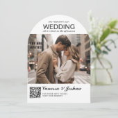 Foto Cover Magazin QR Code Hochzeit Einladung (Stehend Vorderseite)