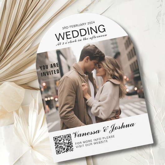 Foto Cover Magazin QR Code Hochzeit Einladung