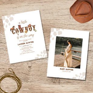 Foto Cowboy Boy Kinderdusche Einladung Flyer