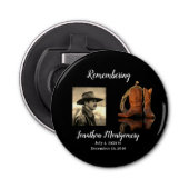 Foto-, Cowboy-Hut- und Seilgedanken Flaschenöffner (Vorderseite)