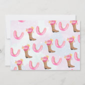 Foto Cowgirl Birthday Einladung Pferd Einladung (Rückseite)