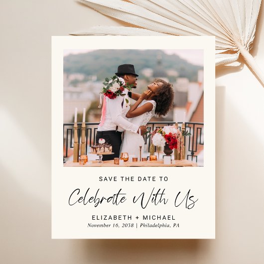 Foto Cream Wedding Empfang Save the Date