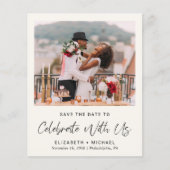 Foto Cream Wedding Empfang Save the Date (Vorderseite)