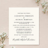 Foto Cream Wedding Reception Einladung