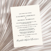 Foto Cream Wedding Reception Einladung