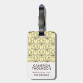 Foto-Creme-Muster Gepäckanhänger (Rückseite vertikal)