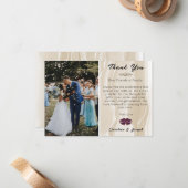 Foto & Creme Silk & Heart Wedding Vielen Dank Mitteilungskarte (Vorderseite/Rückseite Beispiel)