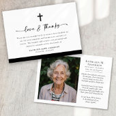 Foto Cross Liebe und Dank Script Beerdigung Dankeskarte