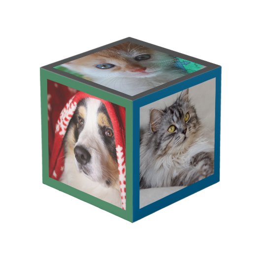 Foto Cube - HAMbWG - mit farbigen Rahmen (Rückseite Schrägansicht)