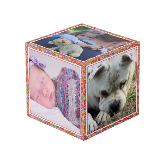 Foto Cube - Primärfarbrahmen - HAMbWG Würfel (Vorderseite Schrägansicht)