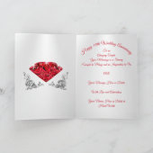 Foto Custom 40th Ruby Wedding Anniversary Cards Karte (Innenseite)