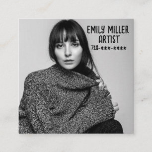 FOTO Custom Business Cards Quadratische Visitenkarte